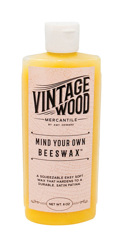 ARTISAN STUDIOS LLC, Amy Howard at Home Vintage Wood Mercantile Satin White Mind Your Own Beeswax 8 oz