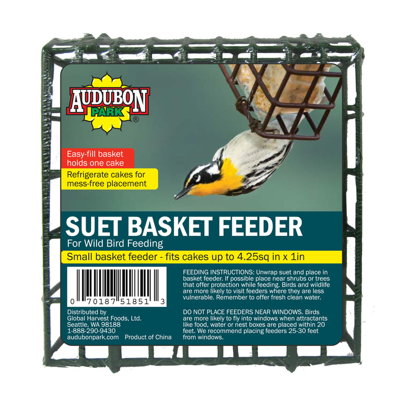 GLOBAL HARVEST FOODS LTD, Audubon Park Wild Bird 4 oz Metal Basket Suet Feeder