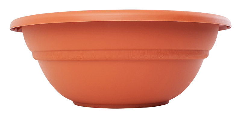 BLOEM LLC, Bloem  20 in. Dia. Resin  Planter  Terracotta Clay