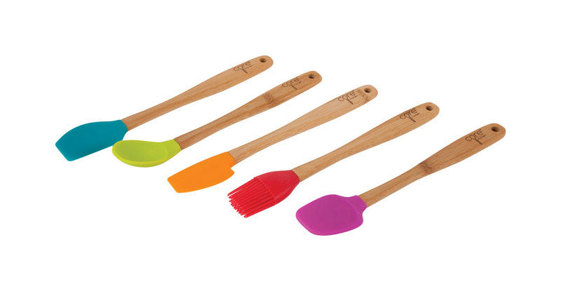 BRUMIS IMPORTS INC, Core Kitchen Assorted Bamboo/Silicone Mini Utensil Set (Pack of 6)