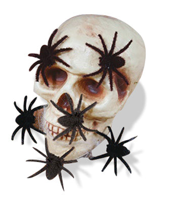 FUN WORLD, Fun World Mini Hairy Spiders Halloween Decoration 5 in. H x 7.5 in. W 6 pk (Pack of 12)