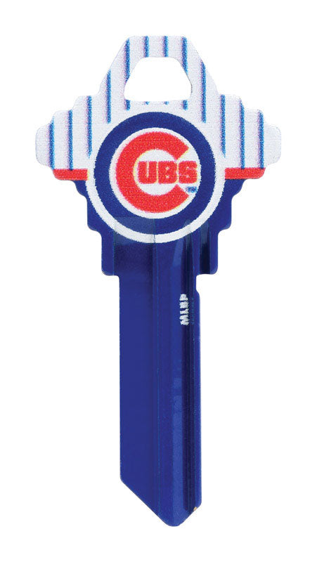 HILLMAN GROUP RSC, Hillman Chicago Cubs Painted Key House/Office Universal Key Blank Single (Pack of 6).