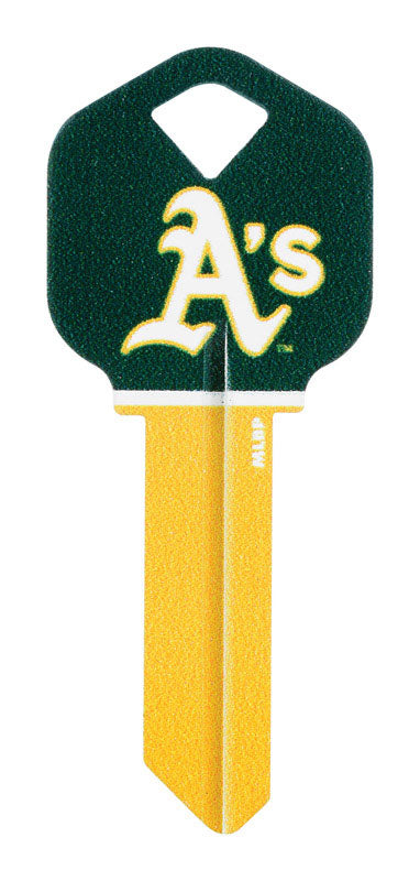 HILLMAN GROUP RSC, Hillman Oakland Athletics Painted Key House/Office Universal Key Blank Single (Pack of 6).