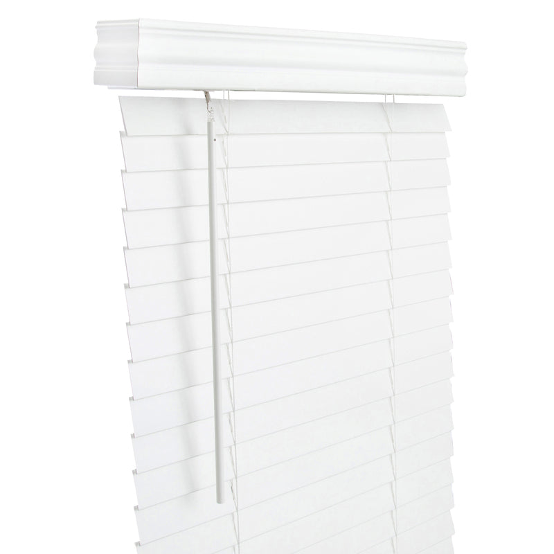 ACE TRADING - BLINDS 3, Living Accents Faux Wood 2 in. Mini-Blinds 32 inch in. W X 60 inch in. H White Cordless