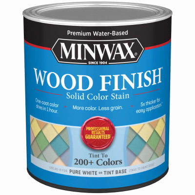 MINWAX, MINWAX Solid Pure White/Tint Base Water-Based Wood Stain 1 qt. (Pack of 4)