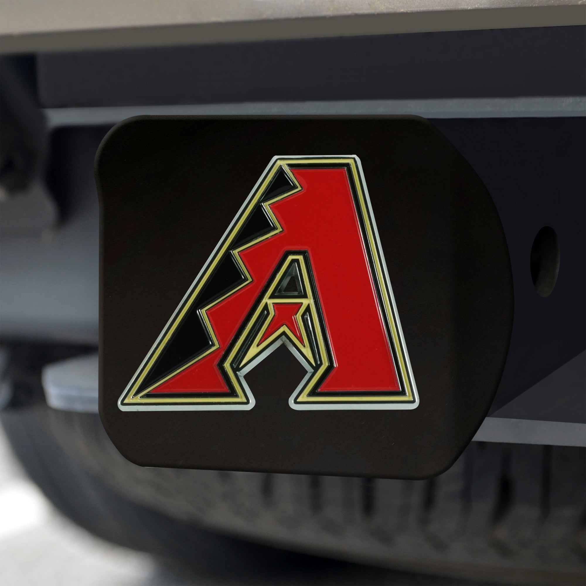 FANMATS, MLB - Arizona Diamondbacks Black Metal Hitch Cover - 3D Color Emblem