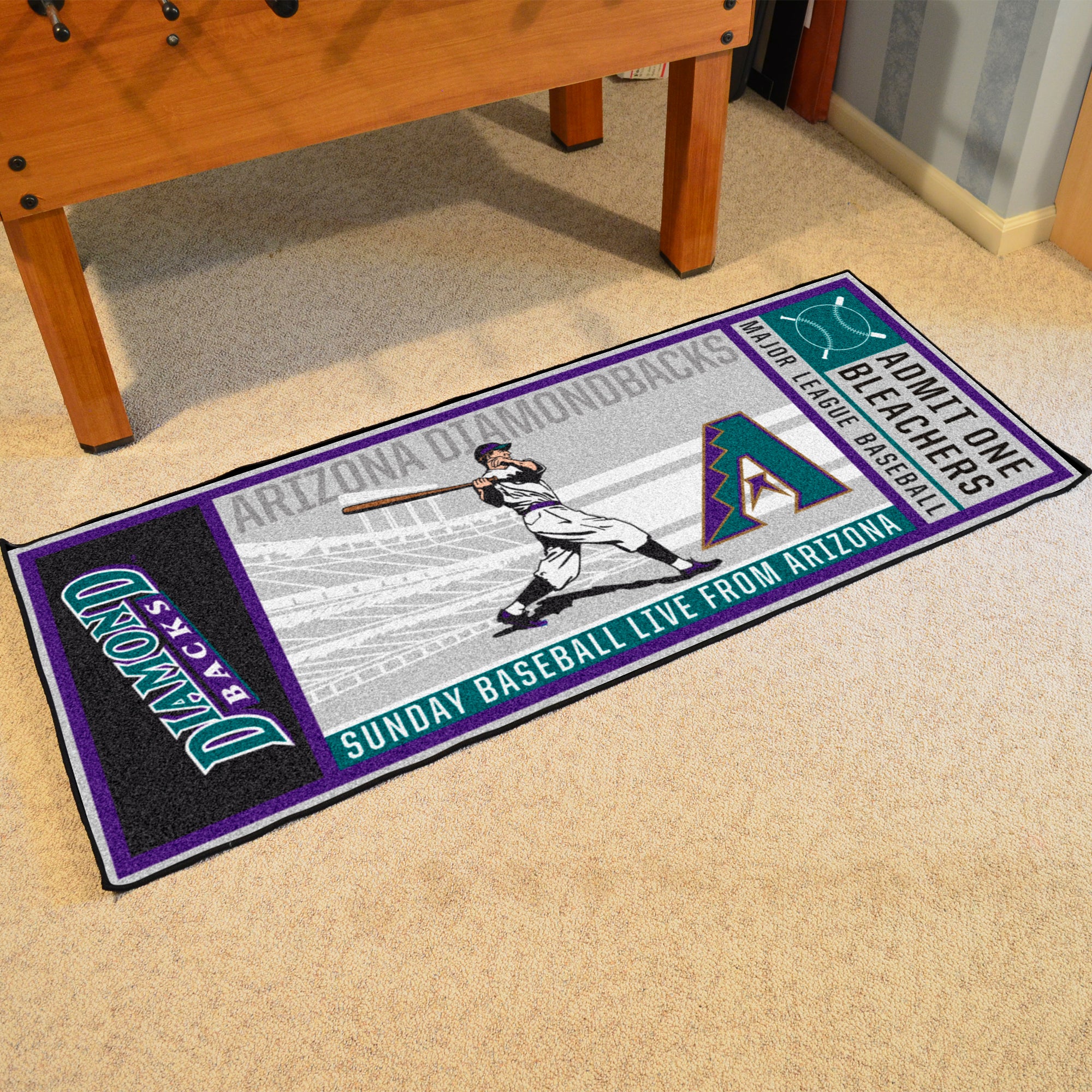 FANMATS, MLB - Arizona Diamondbacks Retro Collection Ticket Runner Rug - 30in. x 72in. - (1998)