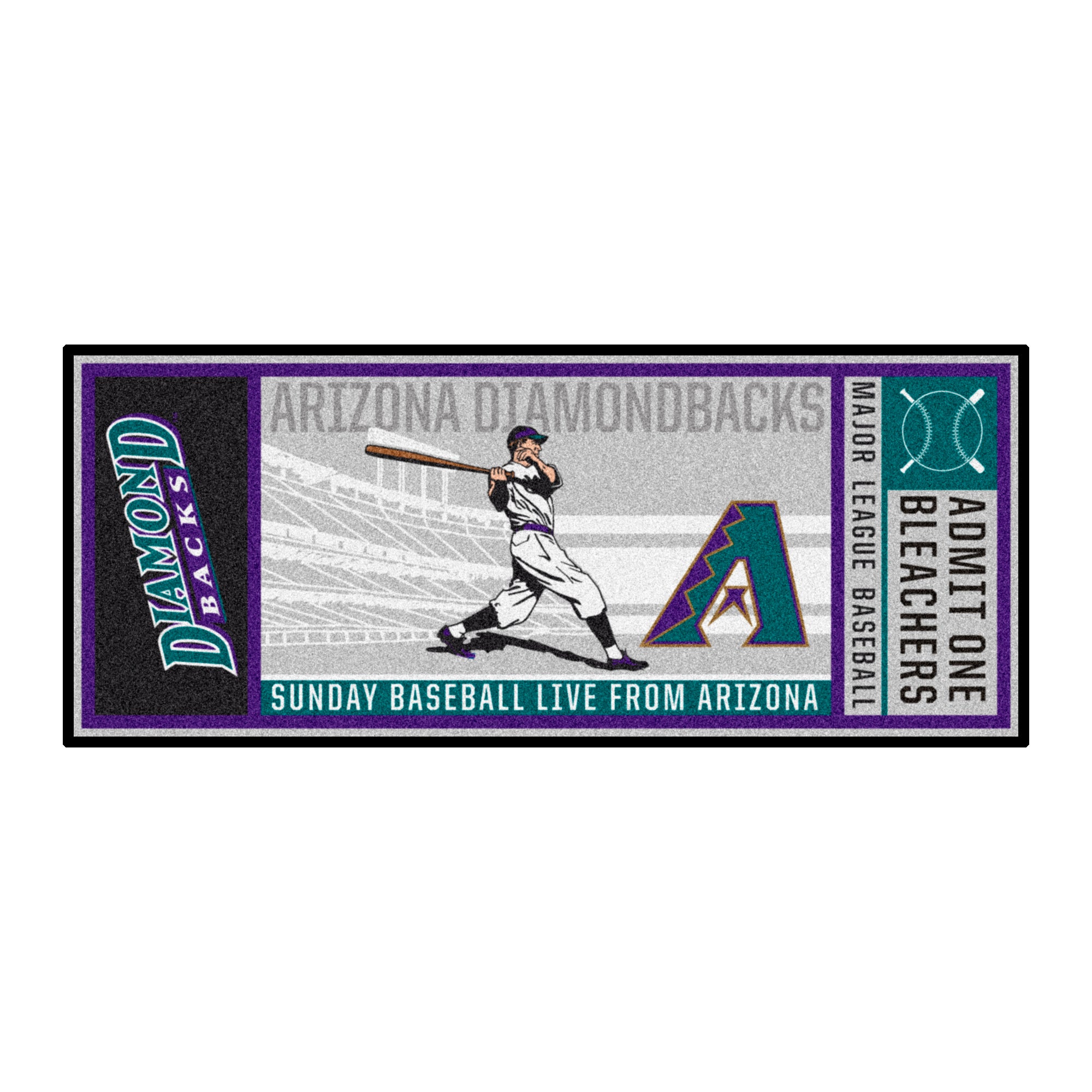 FANMATS, MLB - Arizona Diamondbacks Retro Collection Ticket Runner Rug - 30in. x 72in. - (1998)