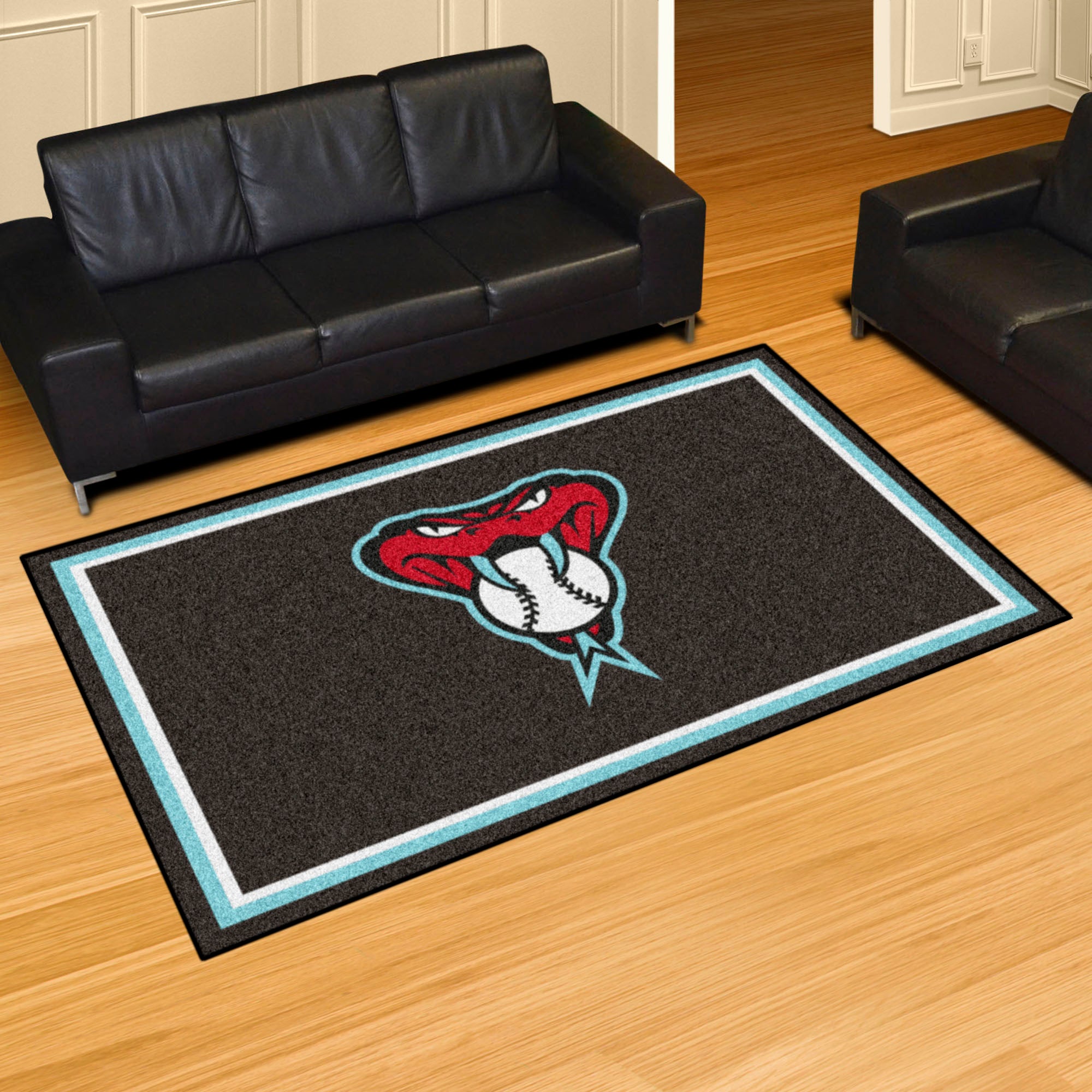 FANMATS, MLB - Arizona Diamondbacks Snake 4ft. x 6ft. Plush Area Rug