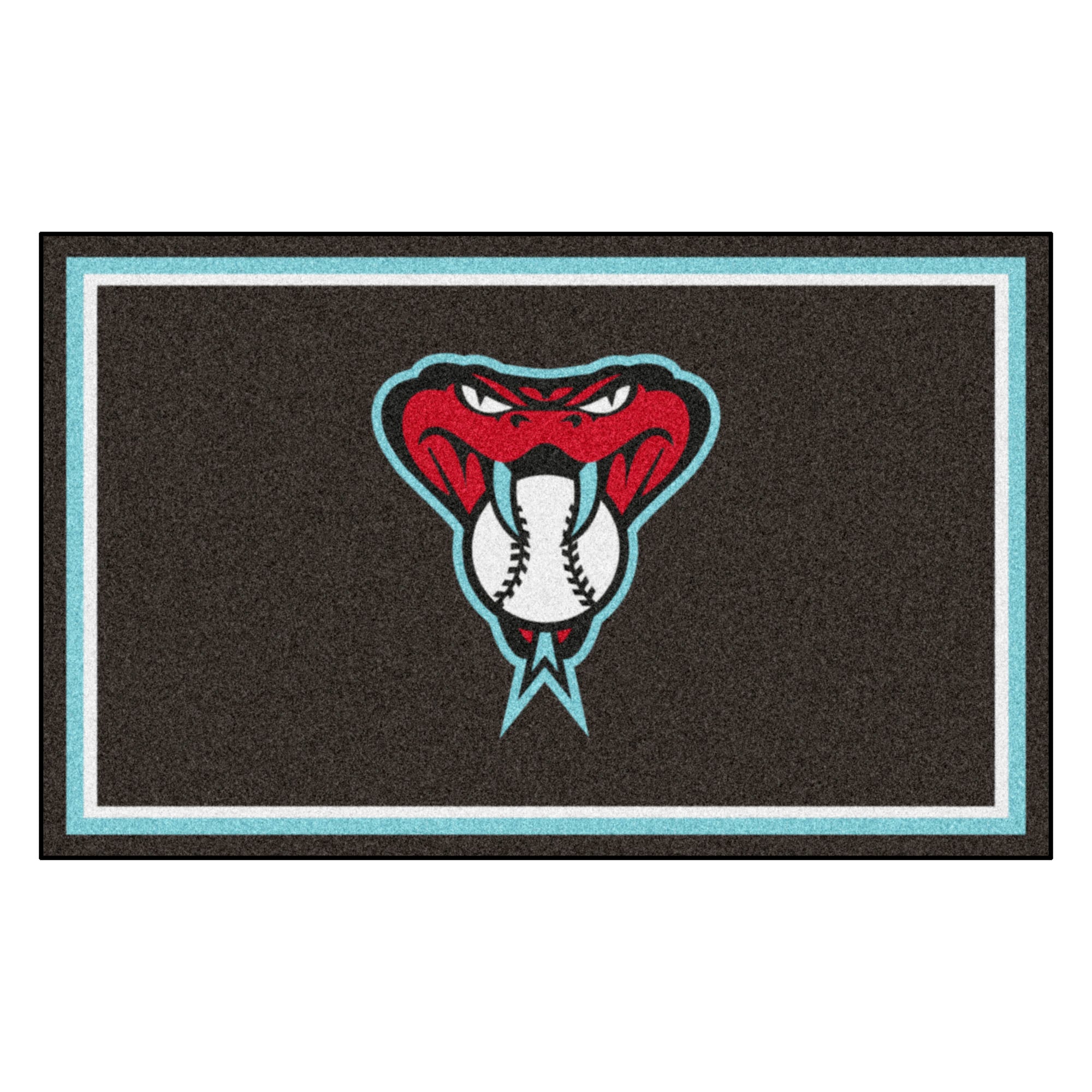 FANMATS, MLB - Arizona Diamondbacks Snake 4ft. x 6ft. Plush Area Rug