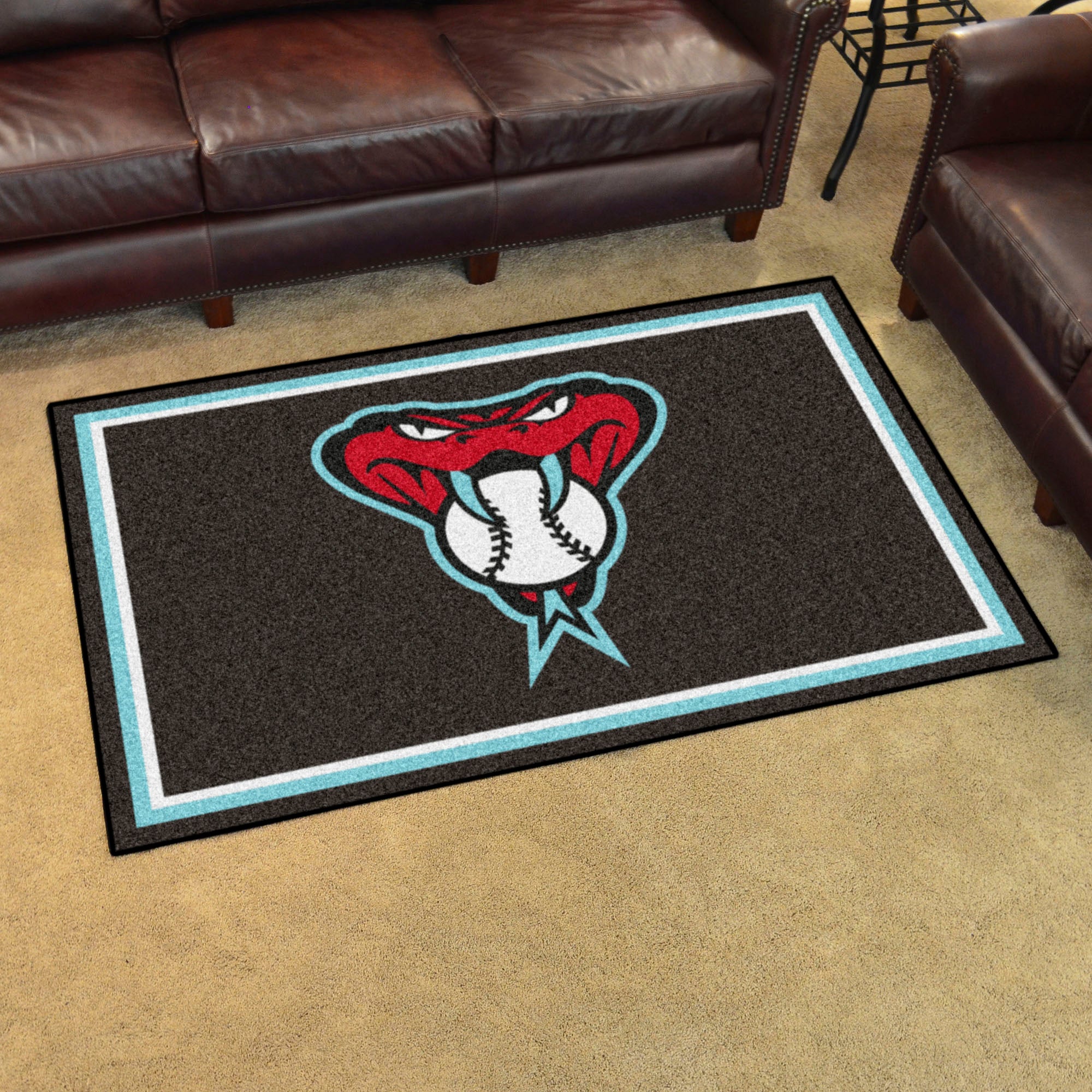 FANMATS, MLB - Arizona Diamondbacks Snake 5ft. x 8 ft. Plush Area Rug