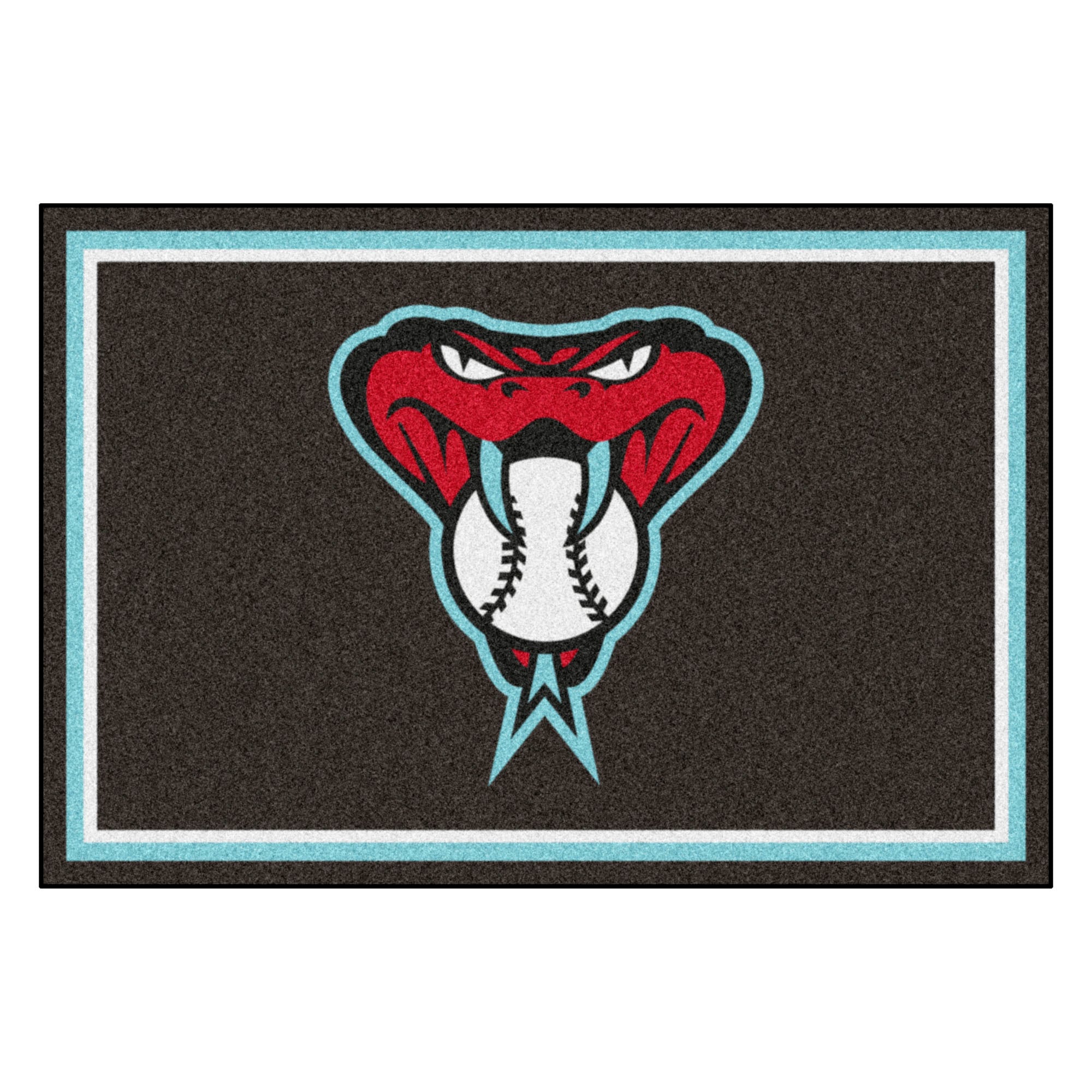 FANMATS, MLB - Arizona Diamondbacks Snake 5ft. x 8 ft. Plush Area Rug