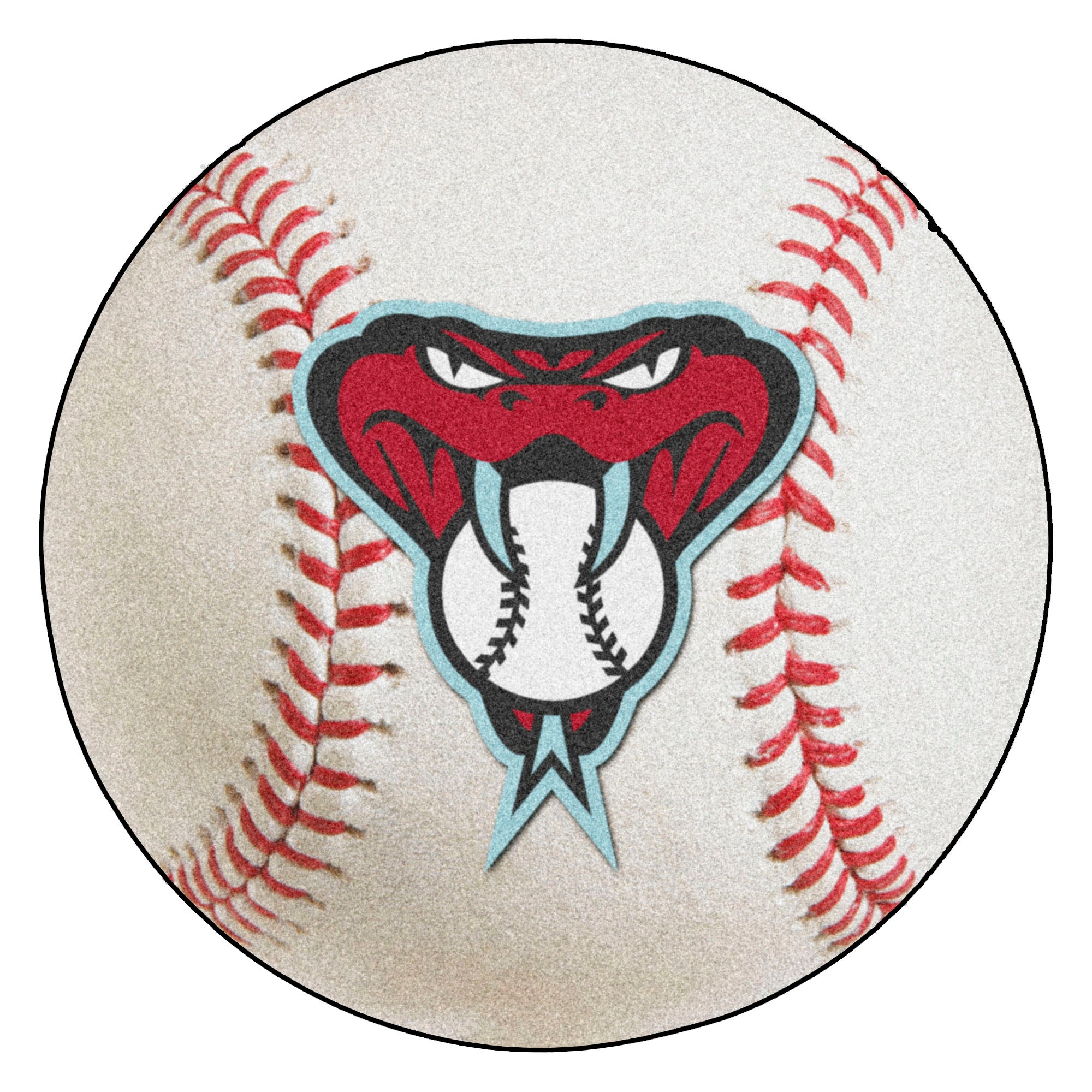 FANMATS, MLB - Arizona Diamondbacks Snake Baseball Rug - 27in. Diameter