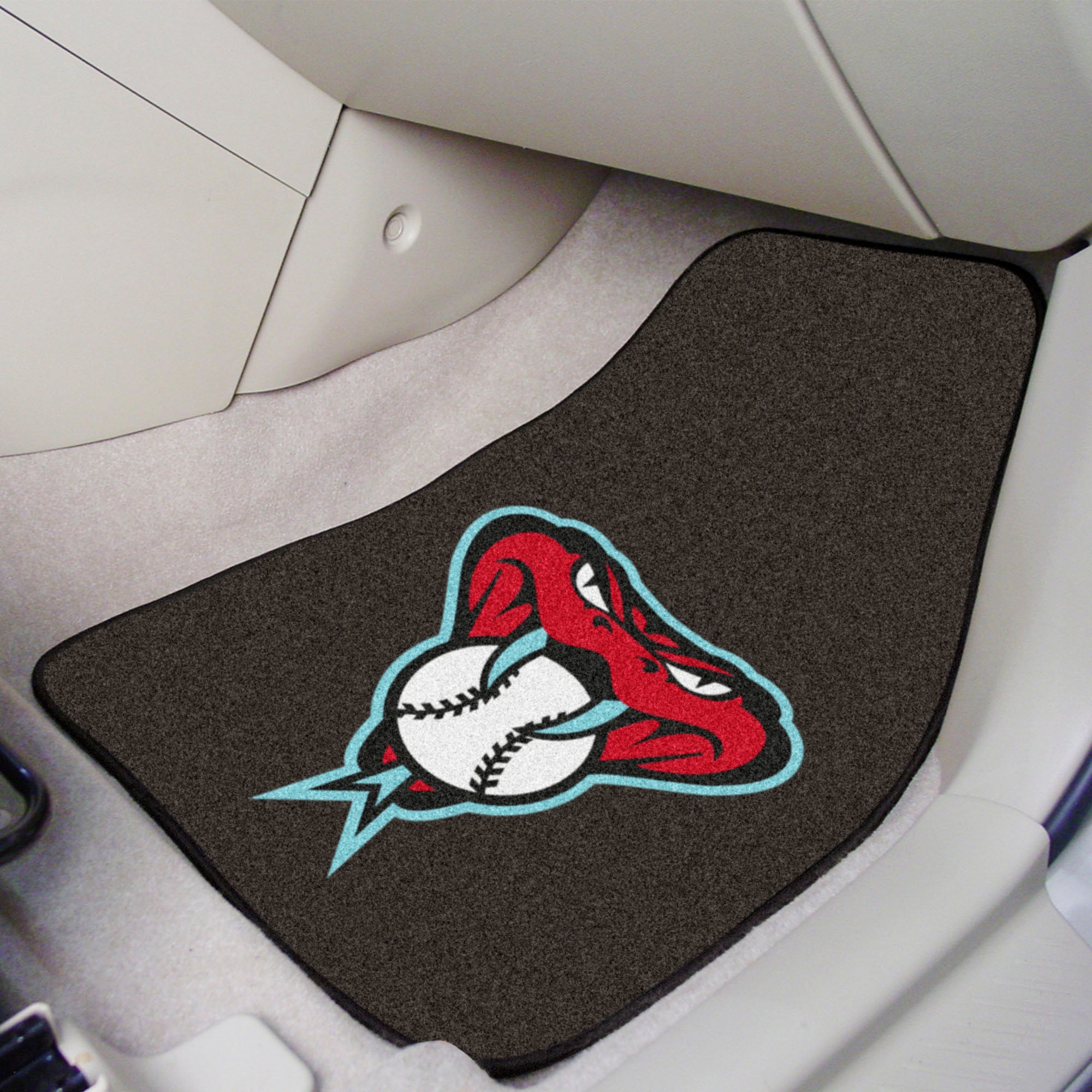 FANMATS, MLB - Arizona Diamondbacks Snake Carpet Car Mat Set - 2 Pieces