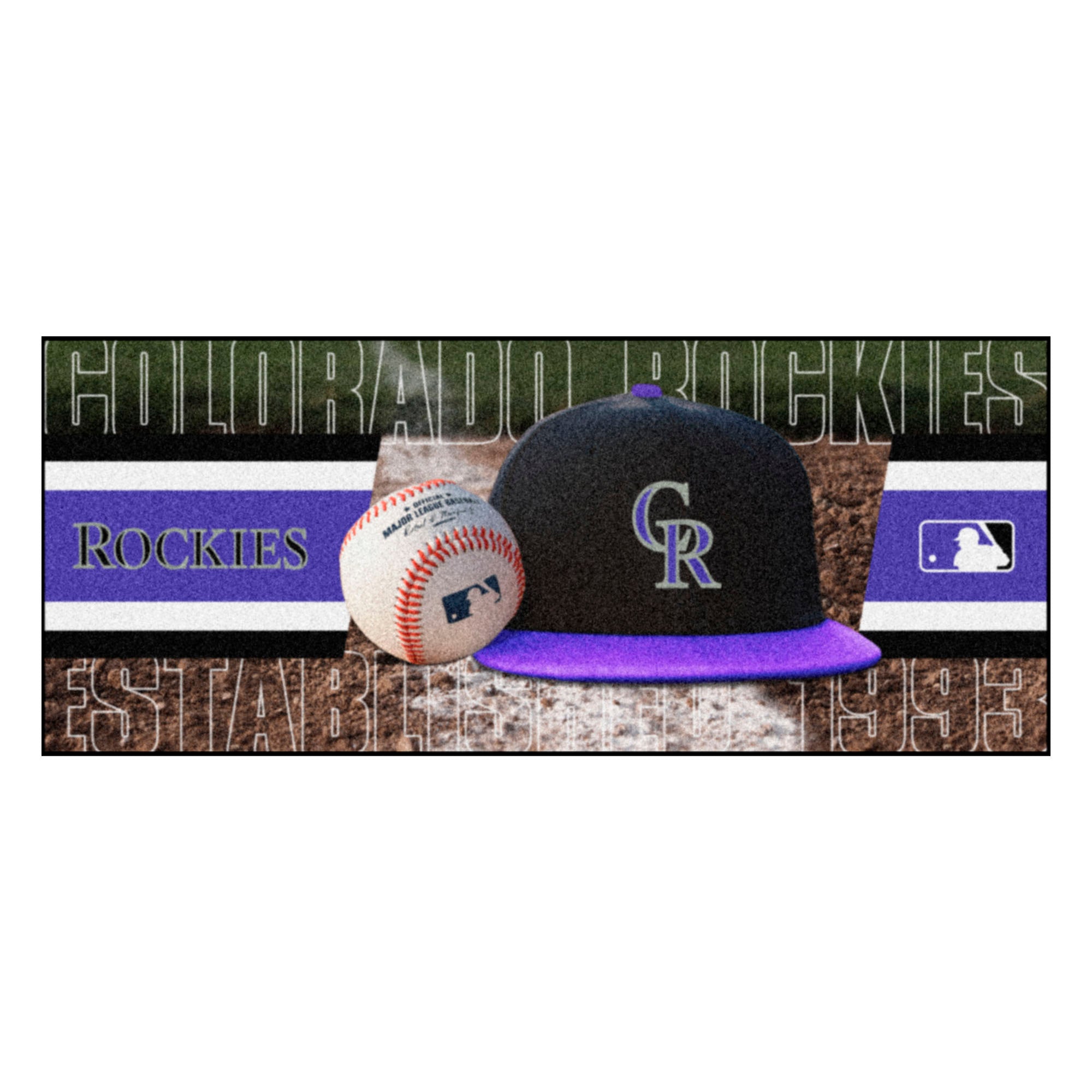 FANMATS, MLB - Colorado Rockies Baseball Runner Rug - 30in. x 72in.