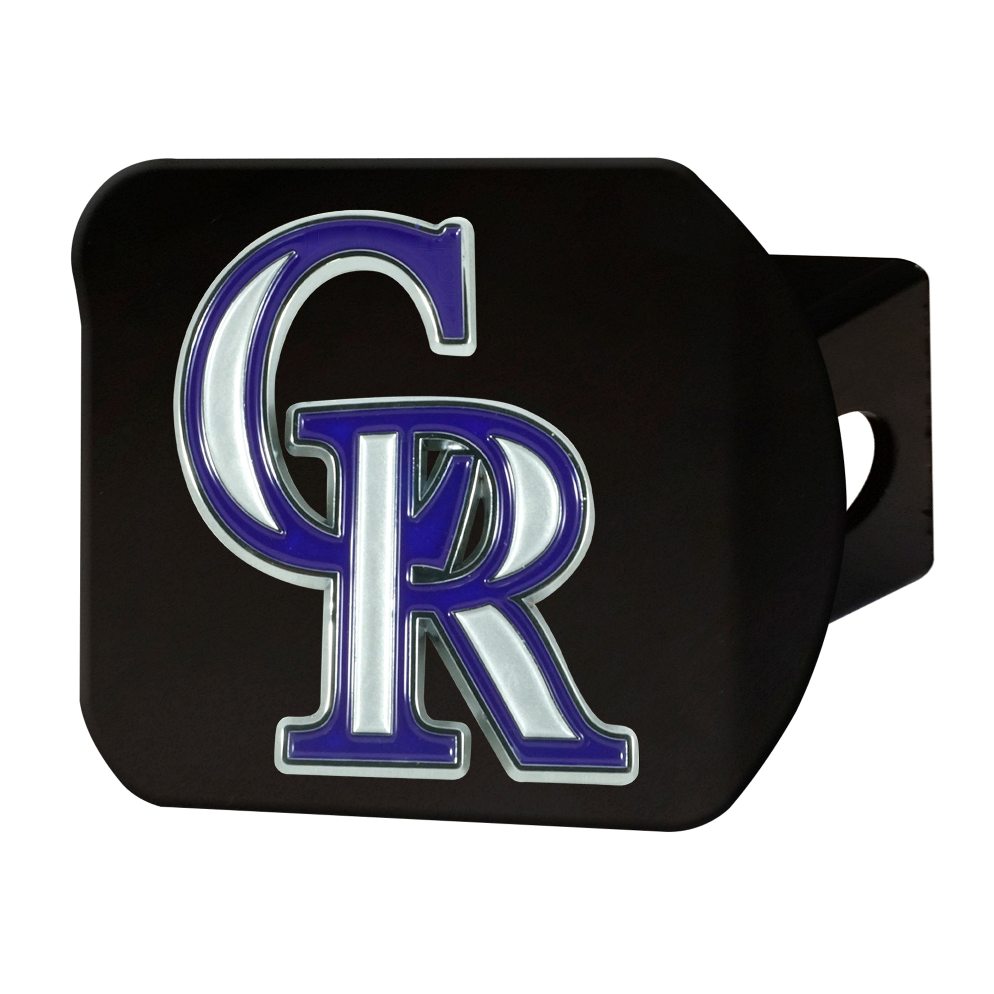 FANMATS, MLB - Colorado Rockies Black Metal Hitch Cover - 3D Color Emblem