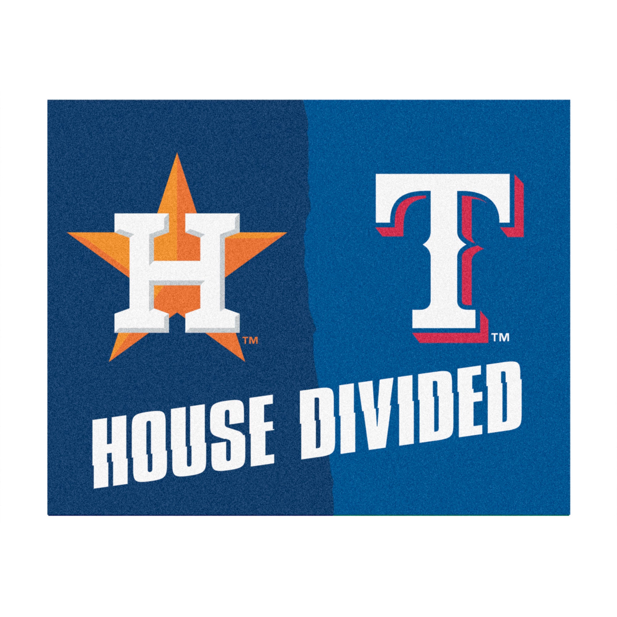 FANMATS, MLB House Divided - Astros / Rangers House Divided Rug