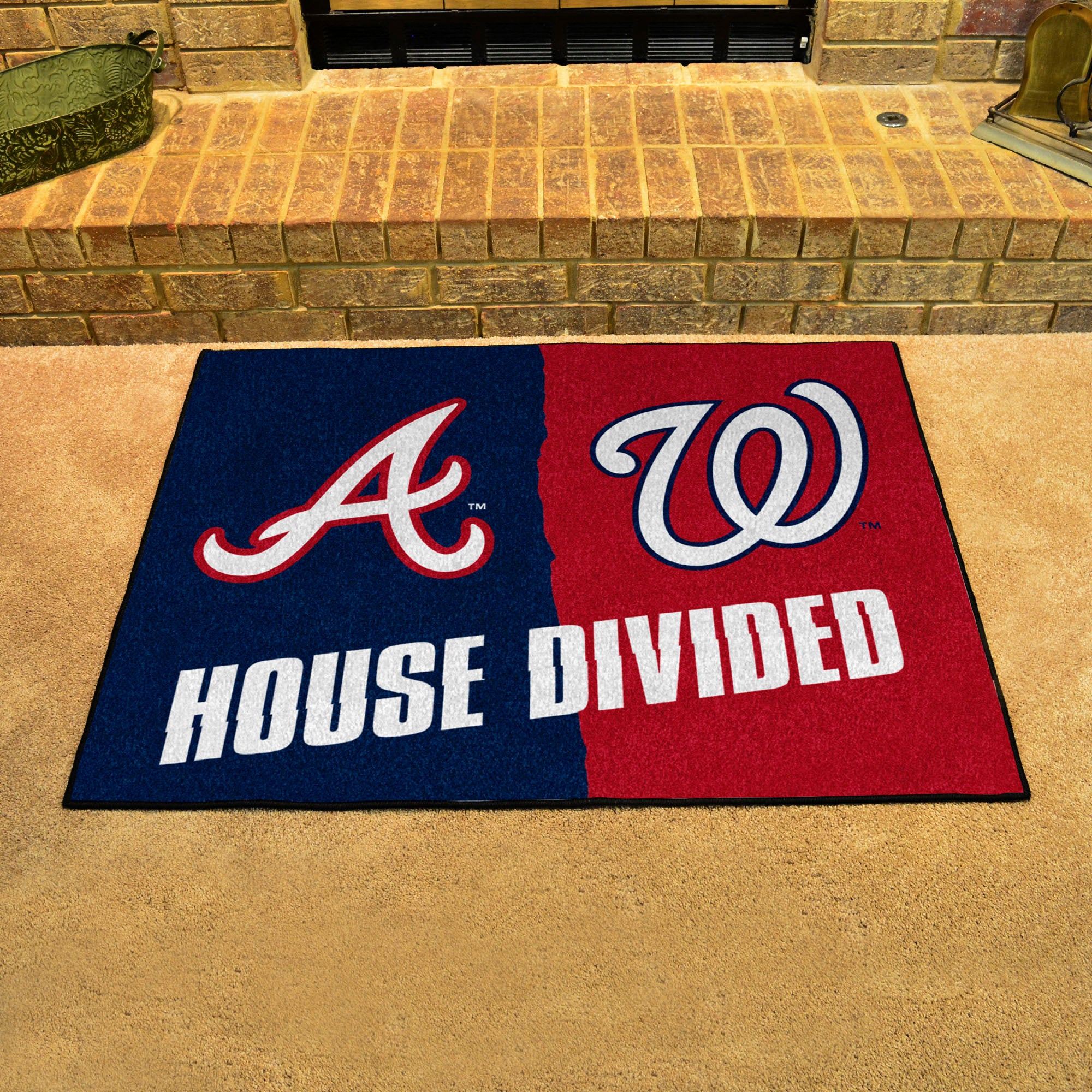 FANMATS, MLB House Divided - Braves / Nationals House Divided Rug