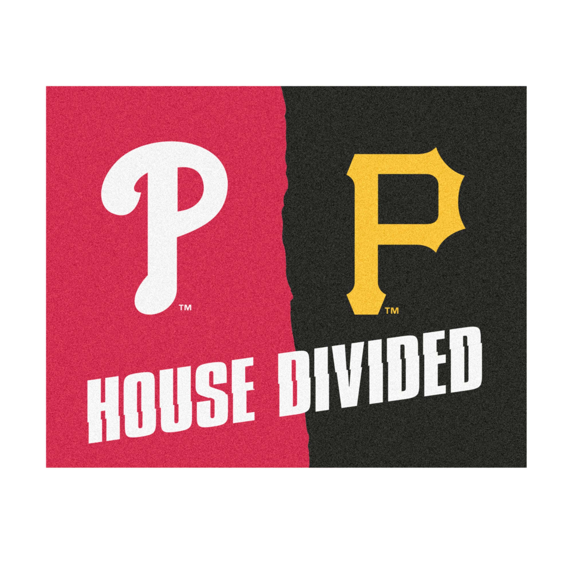 FANMATS, MLB House Divided - Pirates / Phillies House Divided Rug