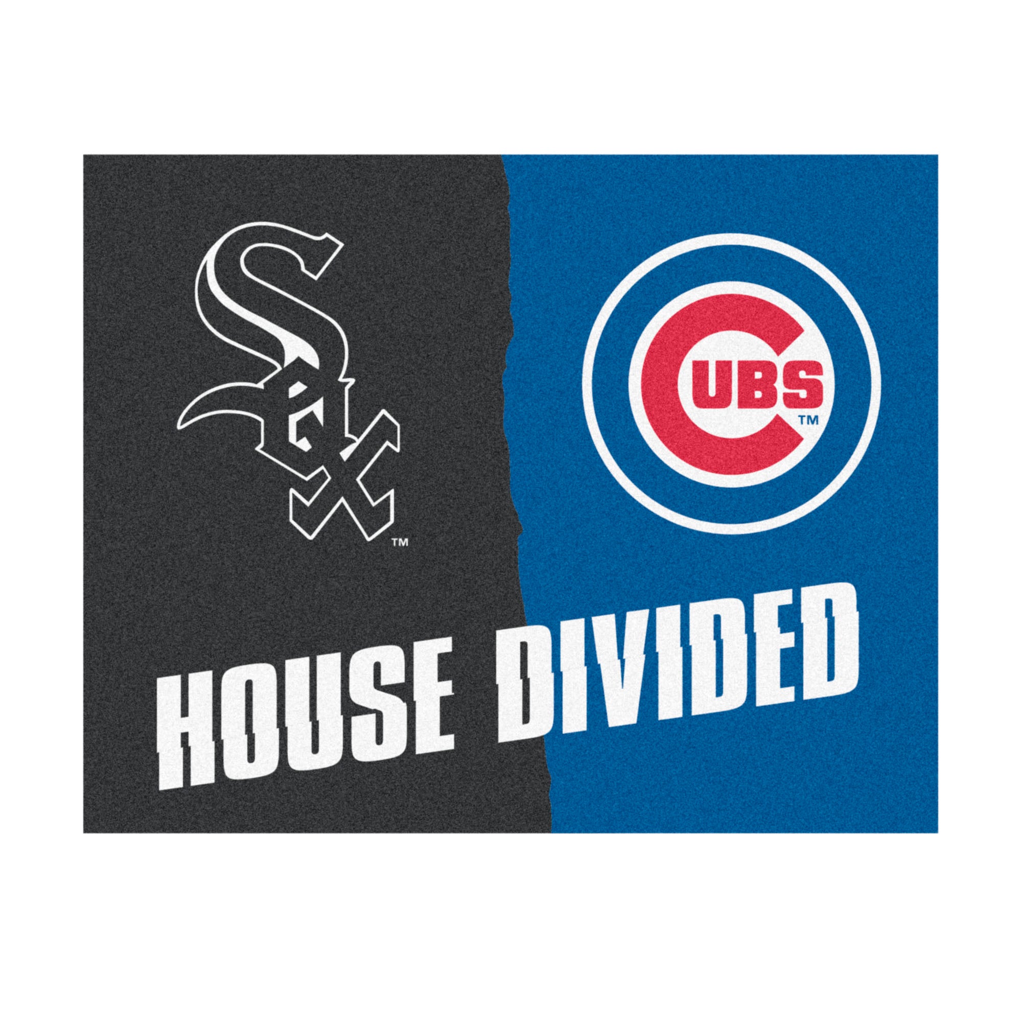 FANMATS, MLB House Divided - Yankees / Indians House Divided Rug