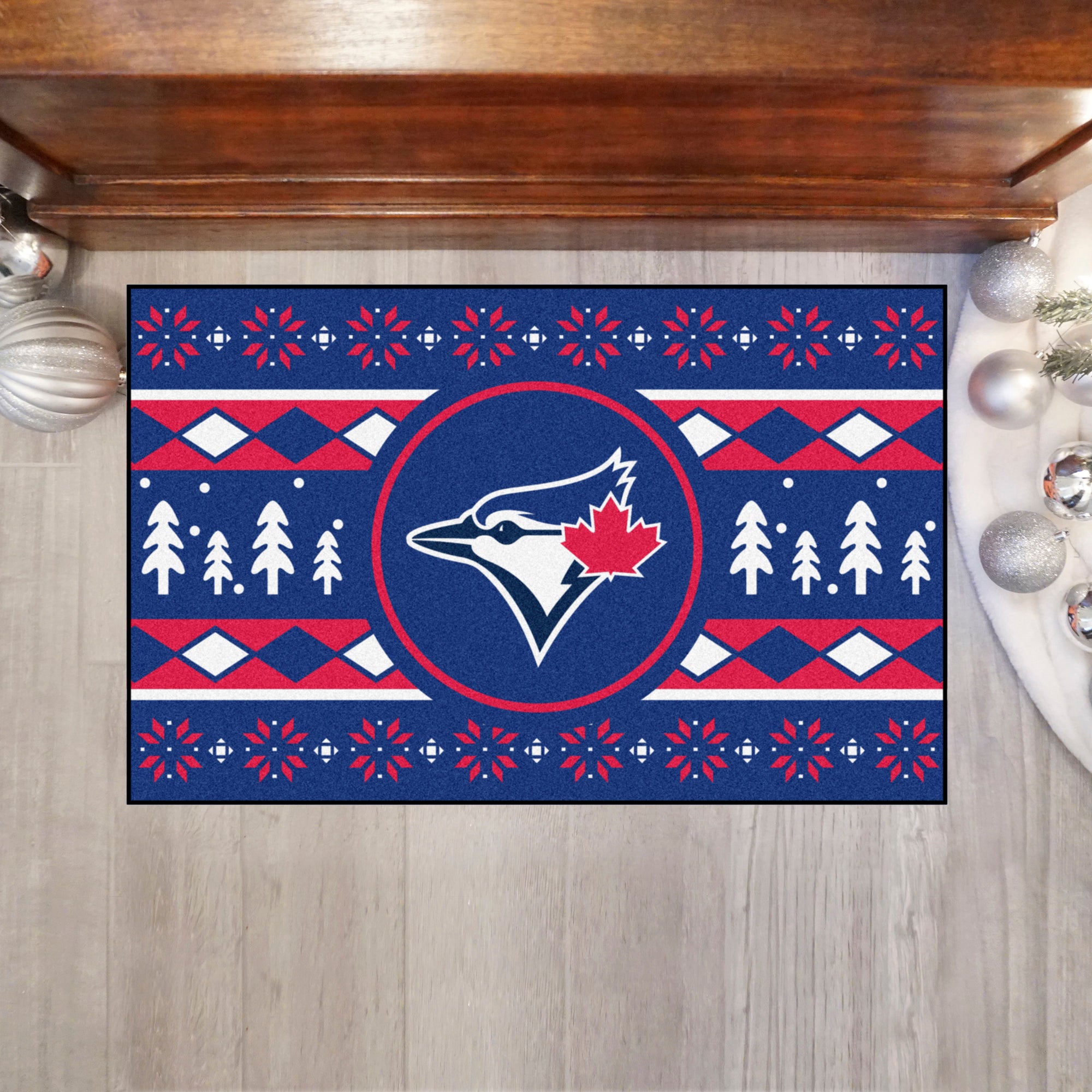 FANMATS, MLB - Toronto Blue Jays Holiday Sweater Rug - 19in. x 30in.