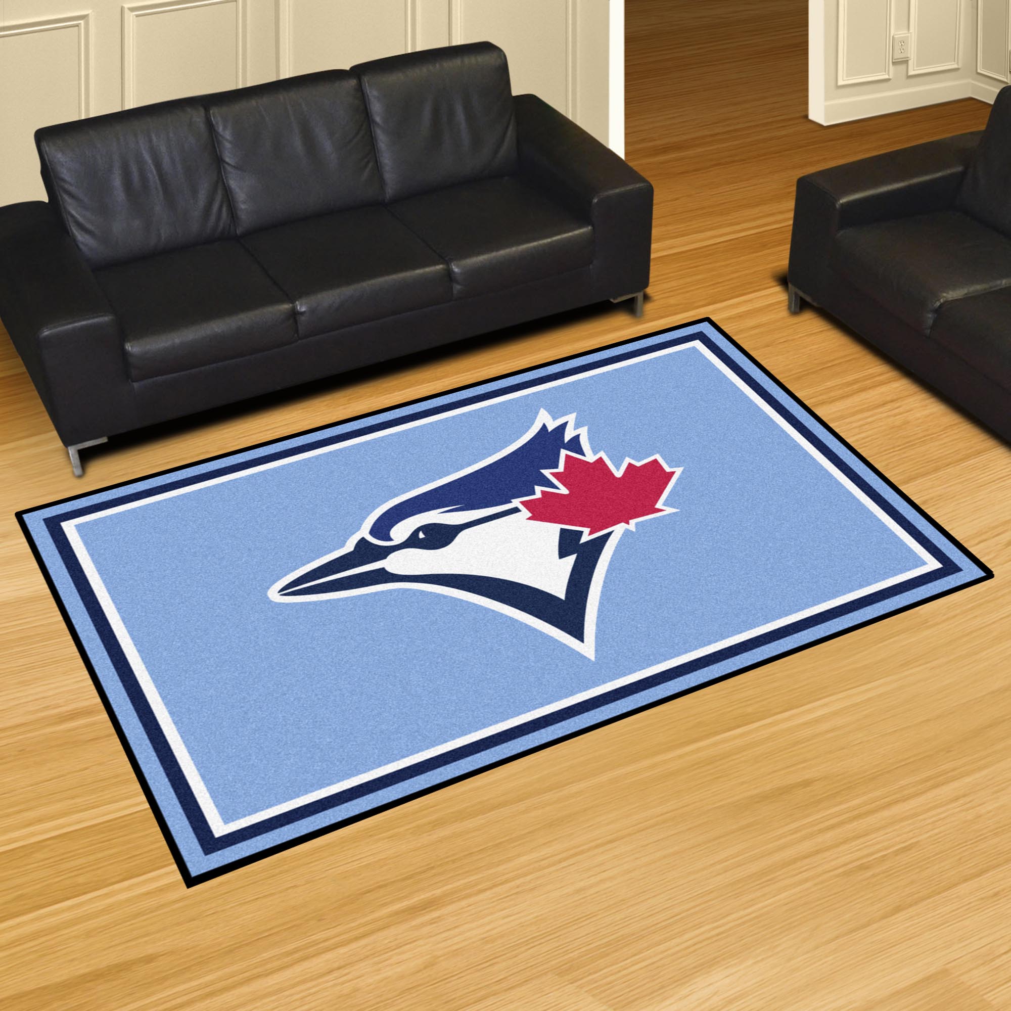 FANMATS, MLB - Toronto Blue Jays Light Blue 5ft. x 8 ft. Plush Area Rug