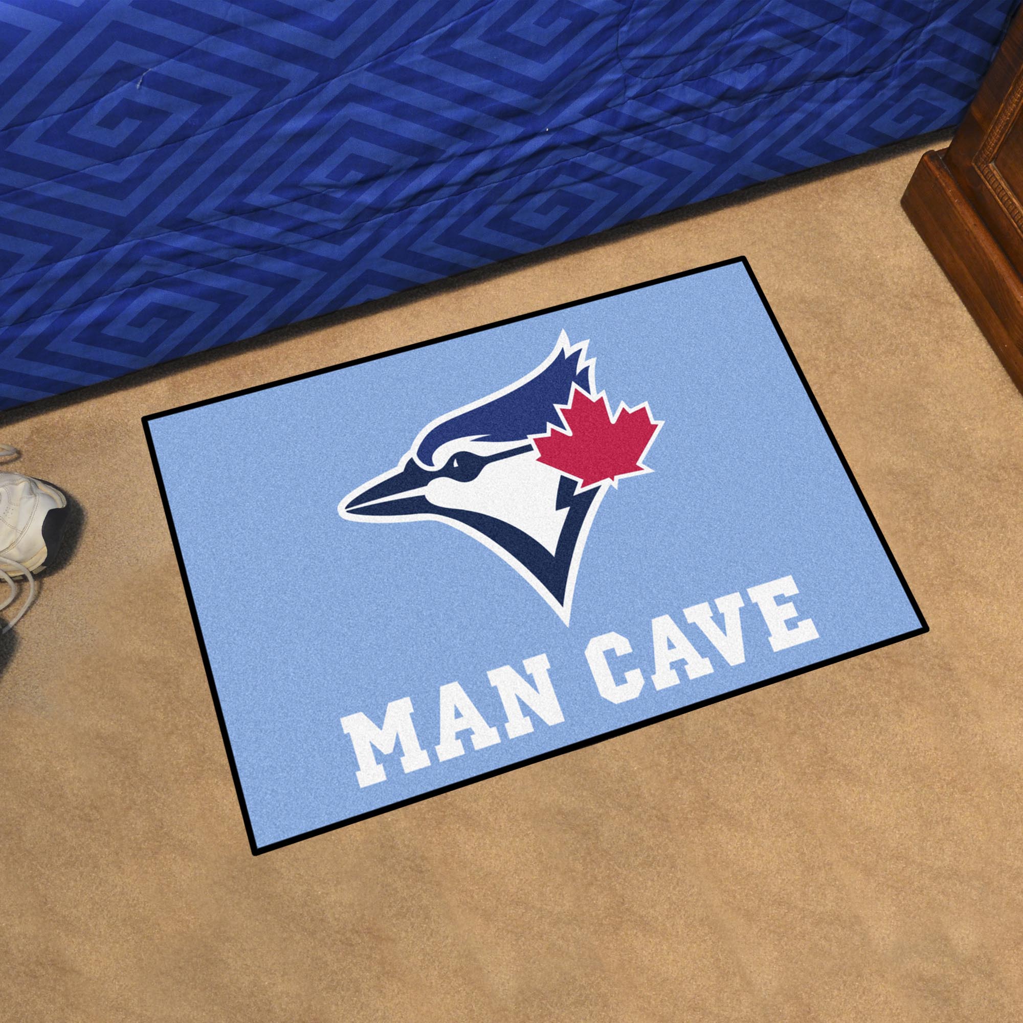 FANMATS, MLB - Toronto Blue Jays Light Blue Man Cave Rug - 19in. x 30in.