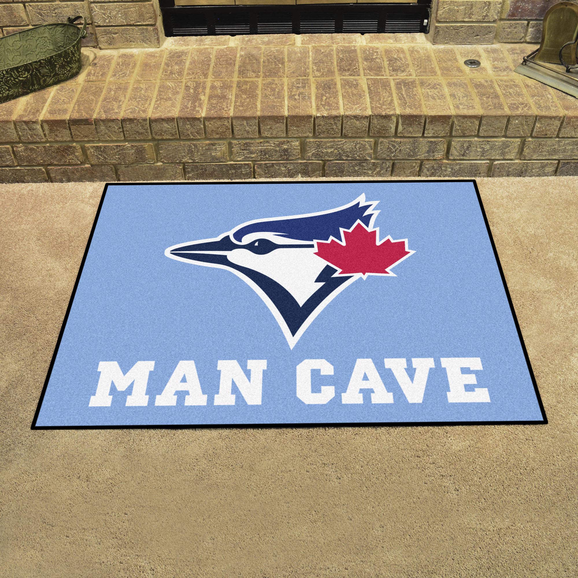 FANMATS, MLB - Toronto Blue Jays Light Blue Man Cave Rug - 34 in. x 42.5 in.