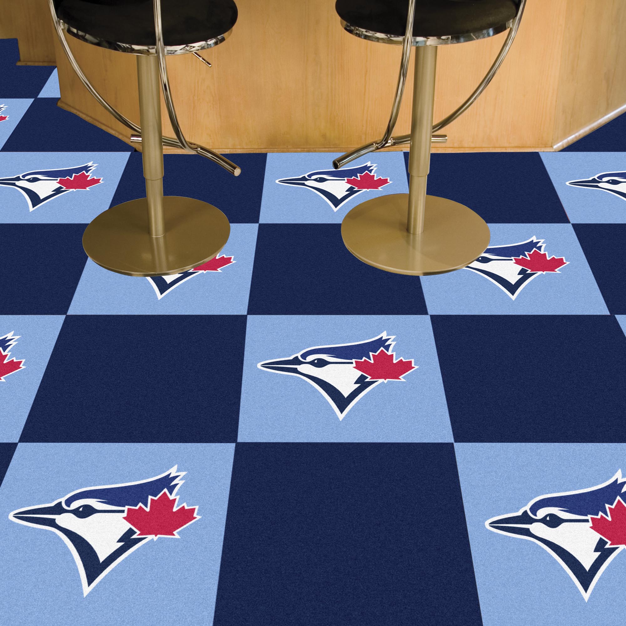 FANMATS, MLB - Toronto Blue Jays Light Blue Team Carpet Tiles - 45 Sq Ft.