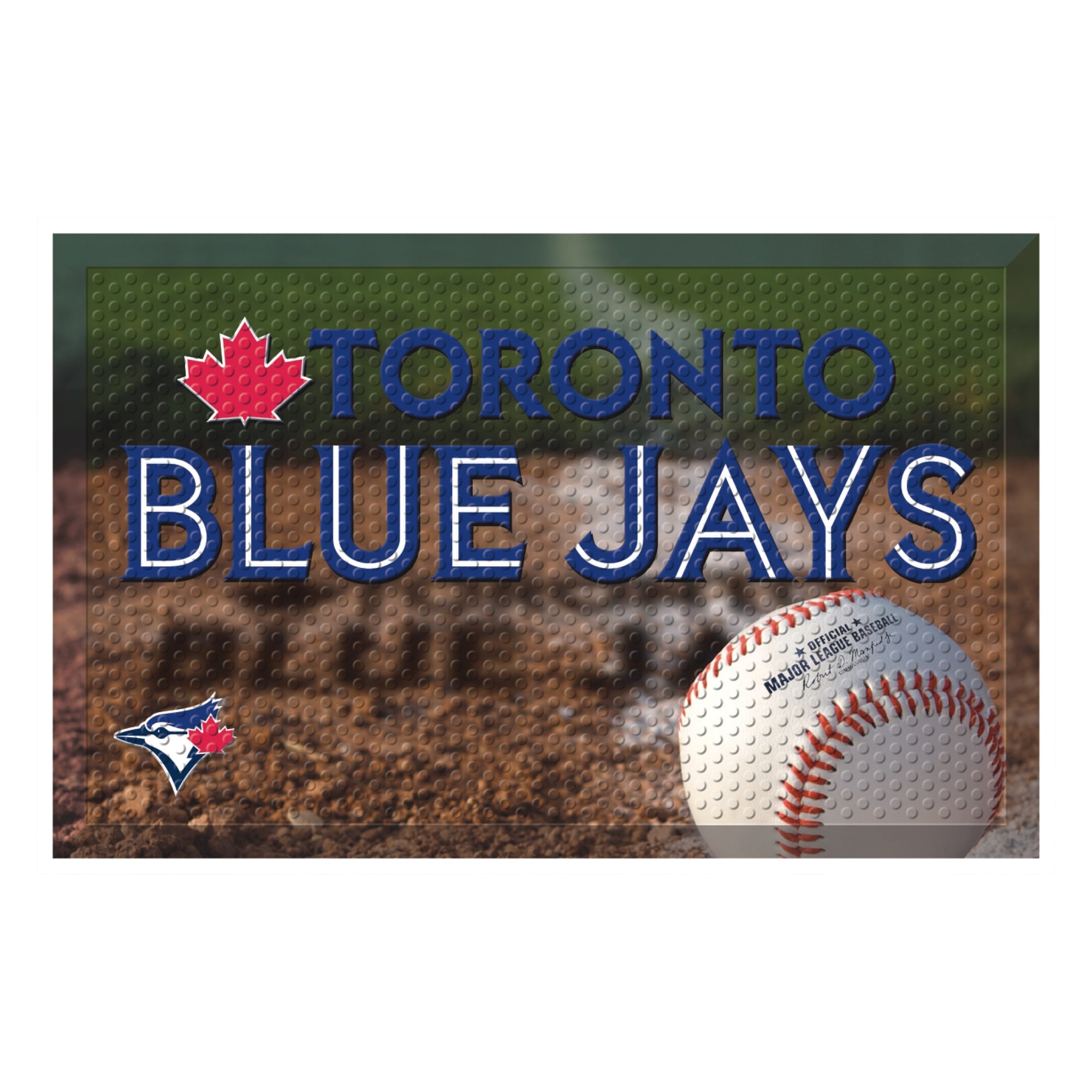 FANMATS, MLB - Toronto Blue Jays Rubber Scraper Door Mat