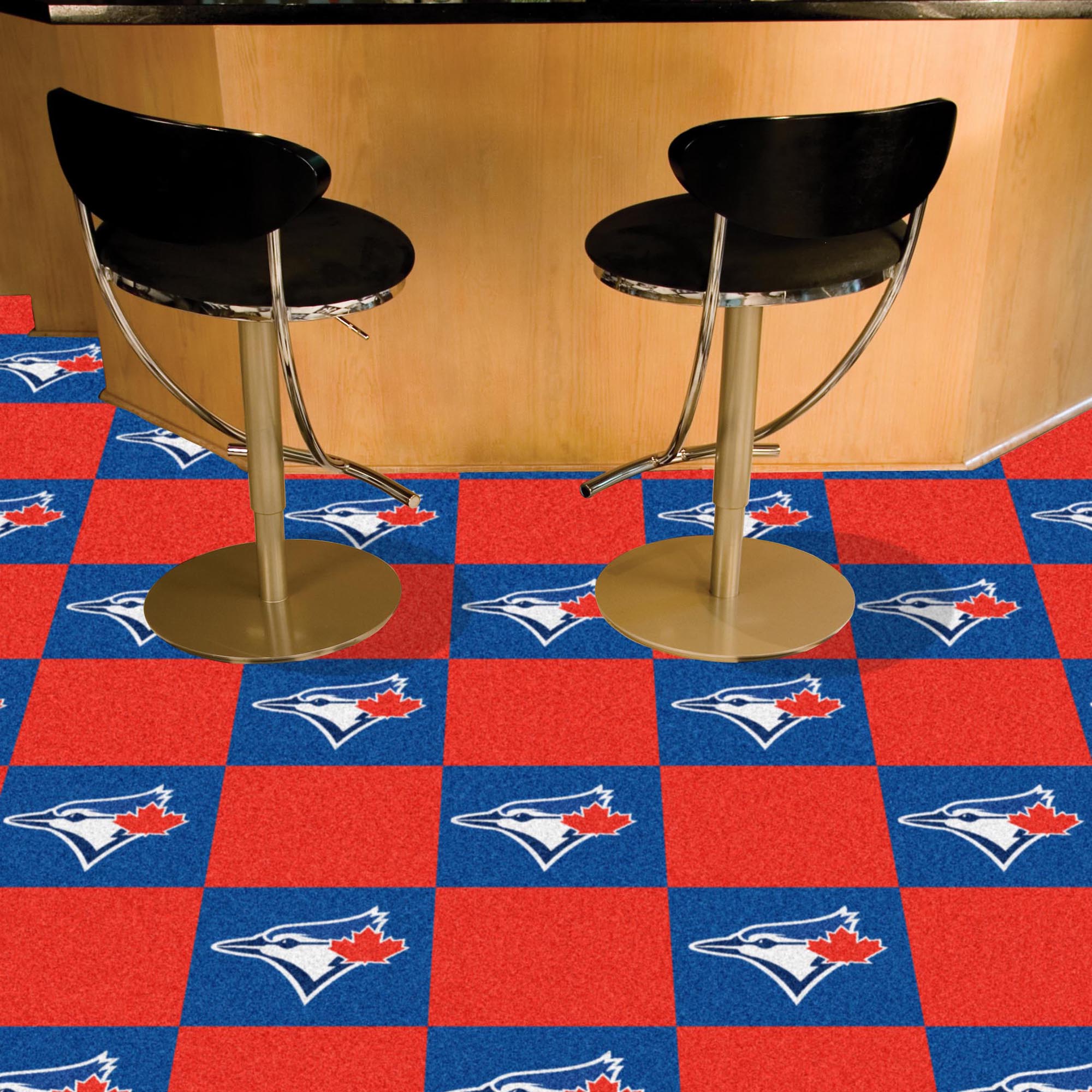 FANMATS, MLB - Toronto Blue Jays Team Carpet Tiles - 45 Sq Ft.