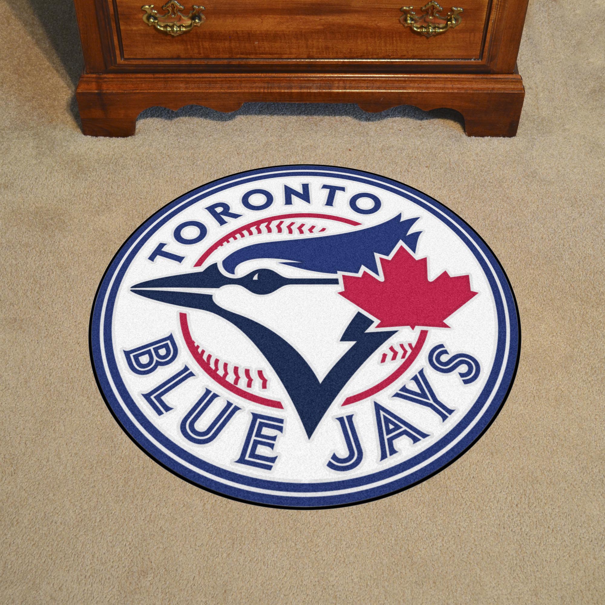 FANMATS, MLB - Toronto Blue Jays White Roundel Rug - 27in. Diameter