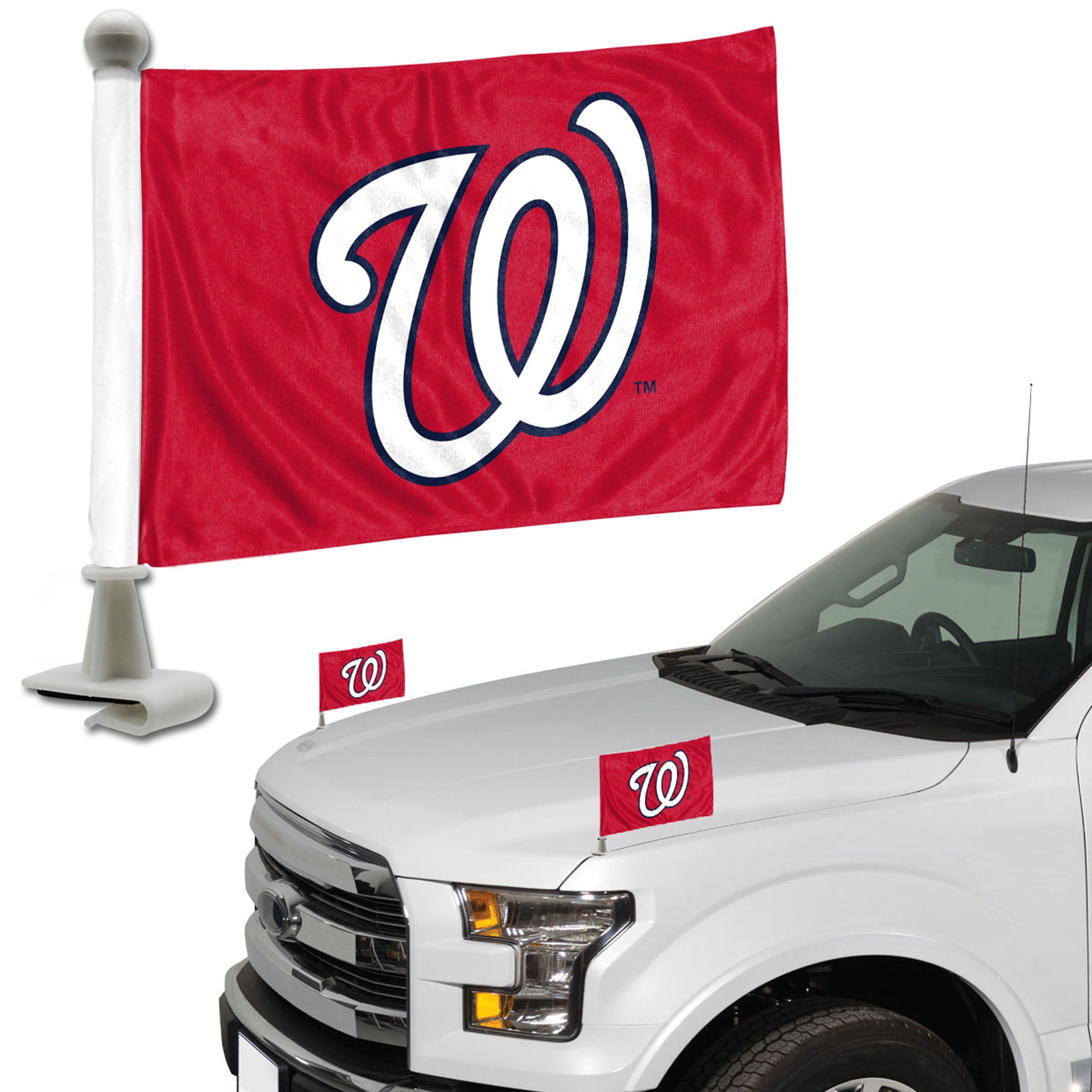 FANMATS, MLB - Washington Nationals Ambassador Car Flags - 2 Pack