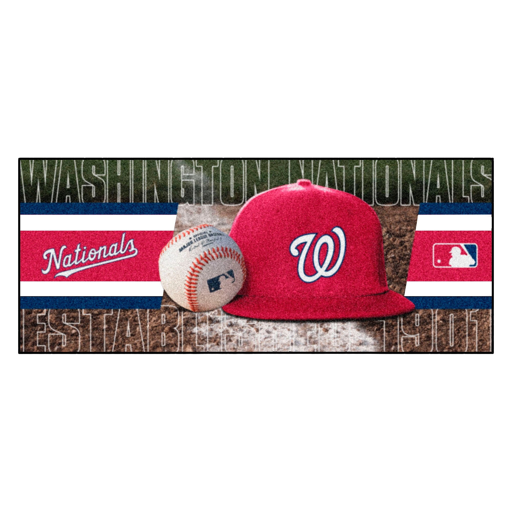 FANMATS, MLB - Washington Nationals Baseball Runner Rug - 30in. x 72in.