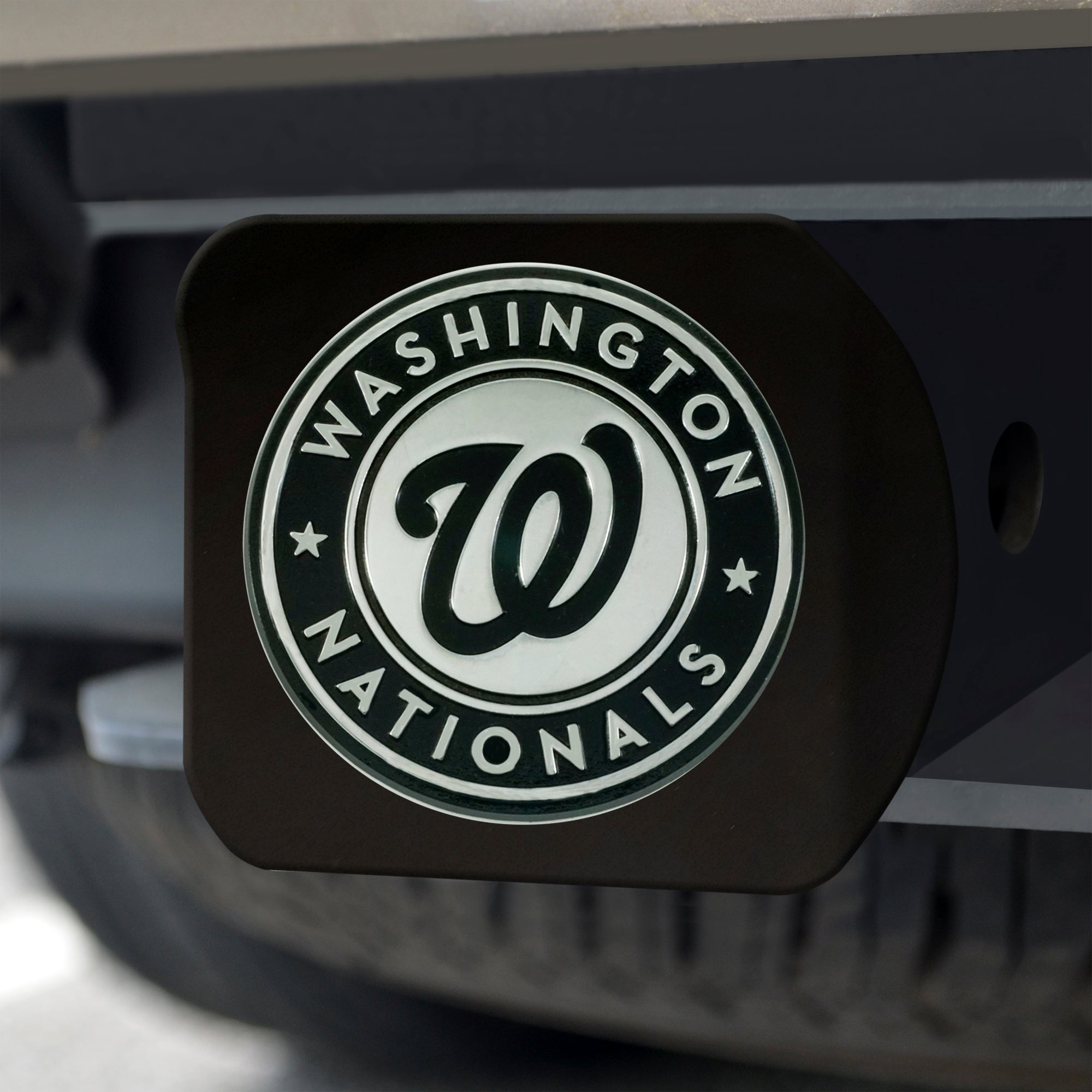 FANMATS, MLB - Washington Nationals Black Metal Hitch Cover