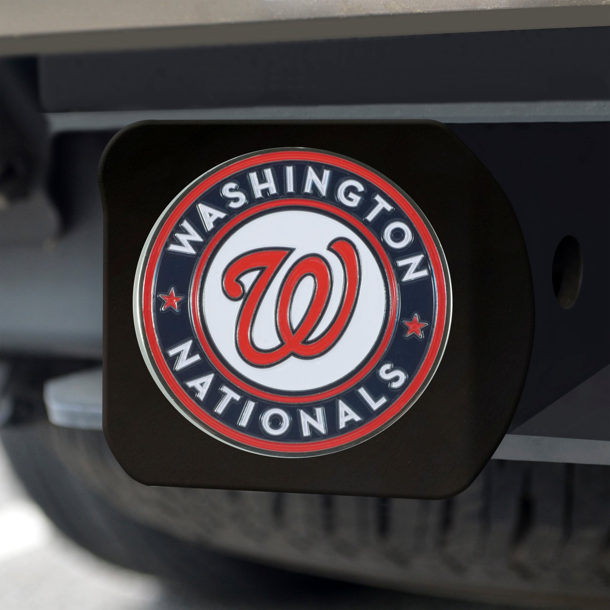 FANMATS, MLB - Washington Nationals Black Metal Hitch Cover - 3D Color Emblem