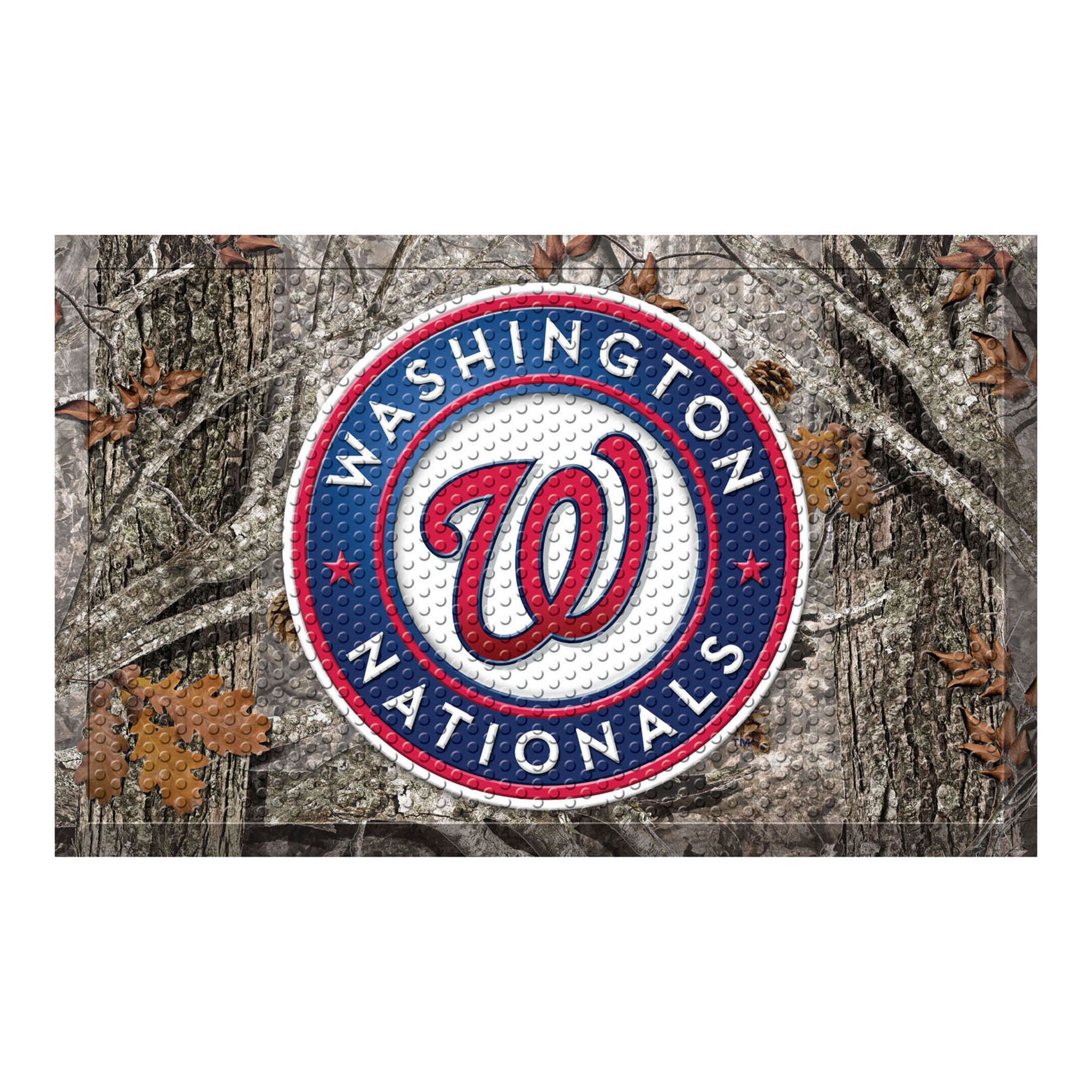 FANMATS, MLB - Washington Nationals Camo Camo Rubber Scraper Door Mat