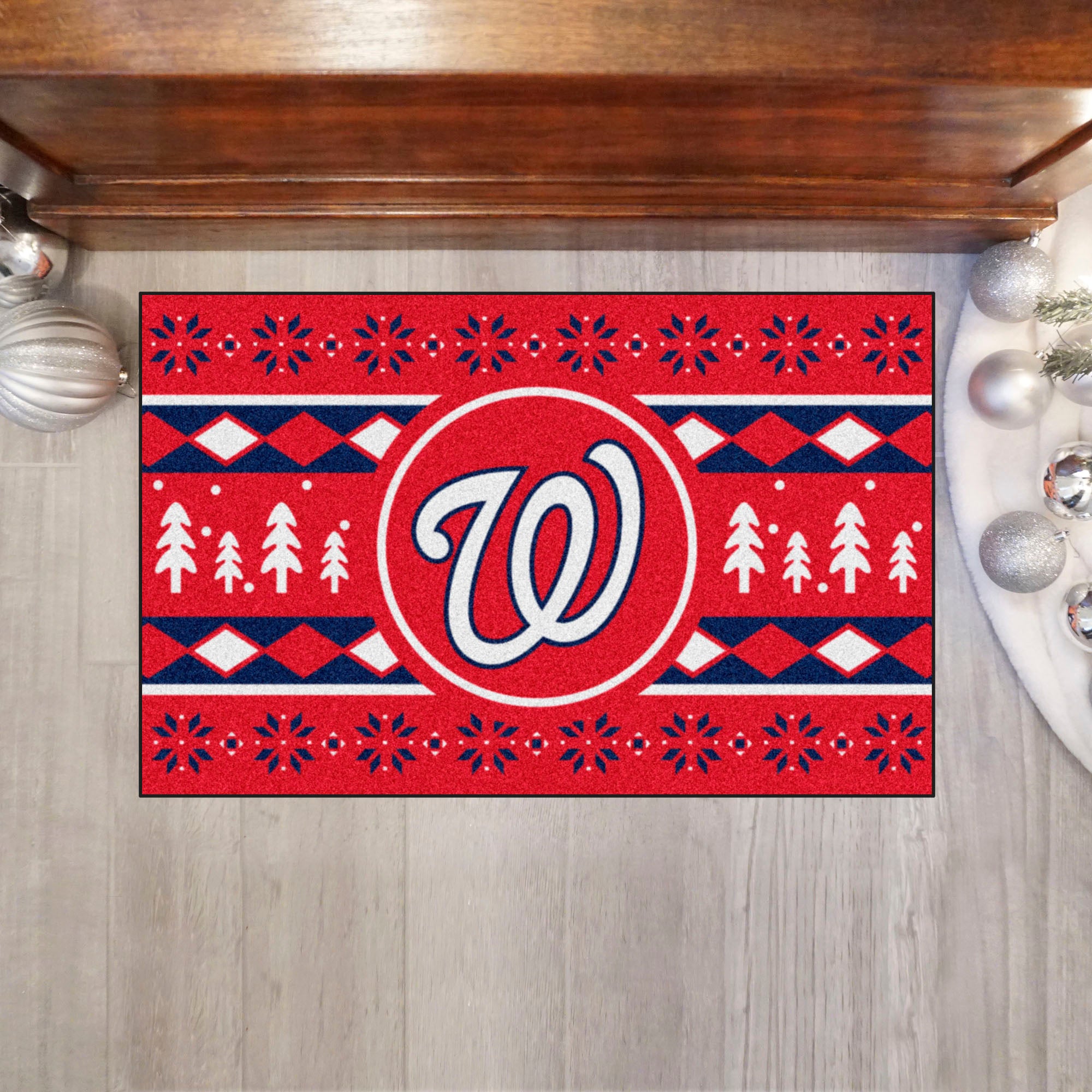 FANMATS, MLB - Washington Nationals Holiday Sweater Rug - 19in. x 30in.