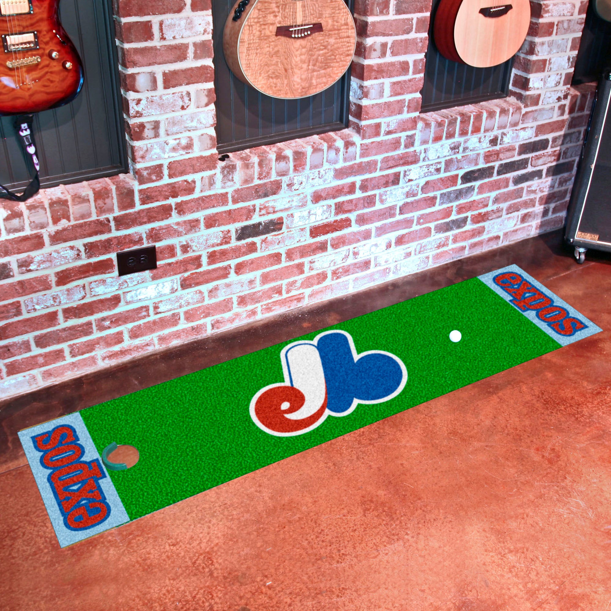 FANMATS, MLB - Washington Nationals Retro Collection Putting Green Mat - 1.5ft. x 6ft. - (1990 Montreal Expos)