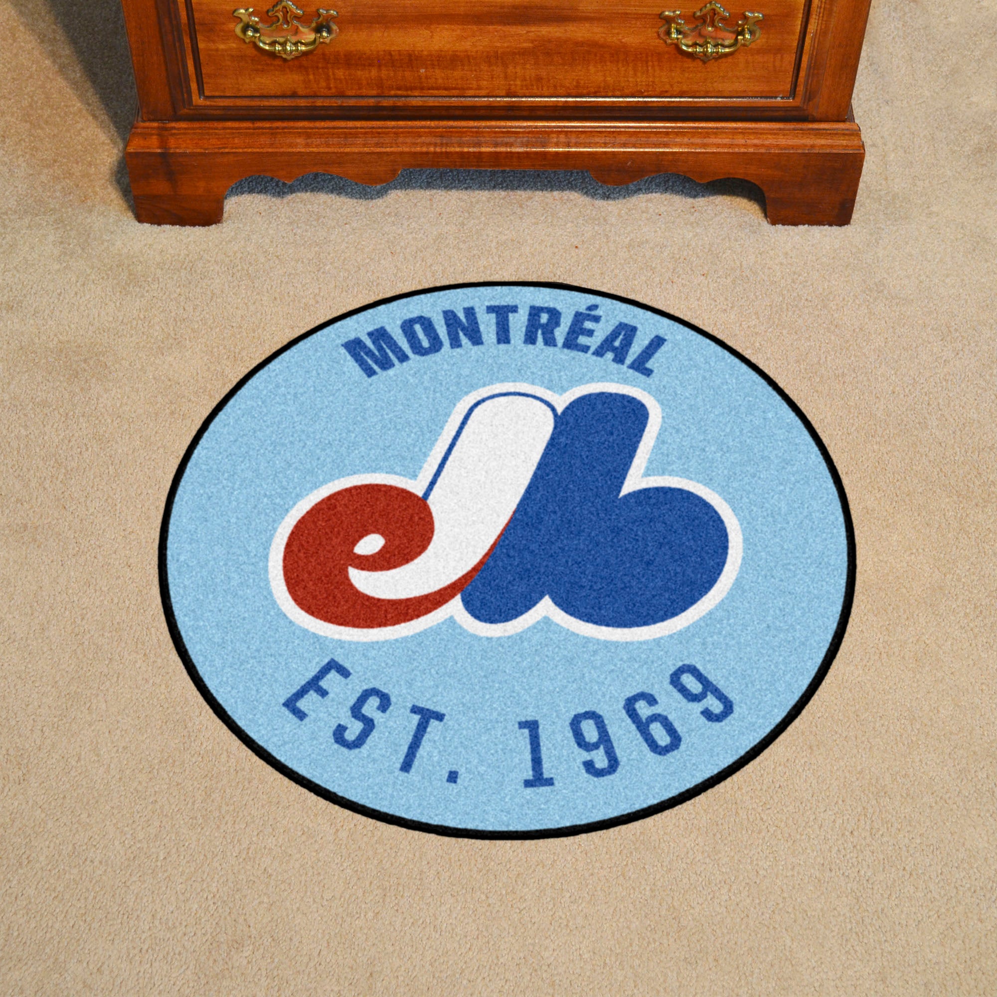 FANMATS, MLB - Washington Nationals Retro Collection Roundel Rug - 27in. Diameter - (1990 Montreal Expos)