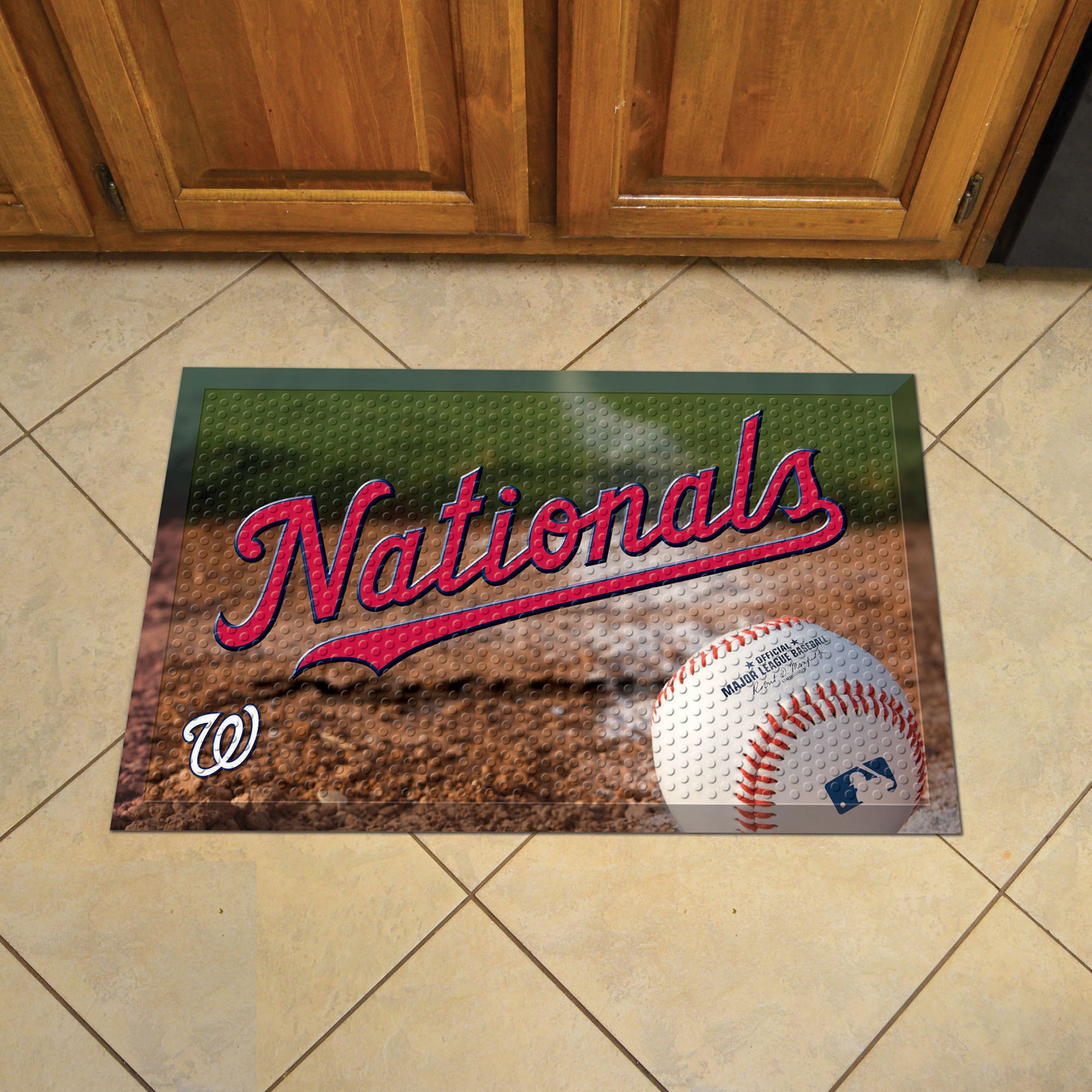 FANMATS, MLB - Washington Nationals Rubber Scraper Door Mat
