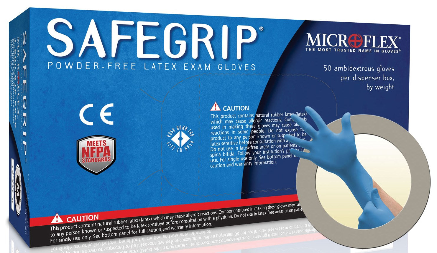 Microflex, Microflex Sg-375-M Medium Safegrip™ Gloves 50 Count