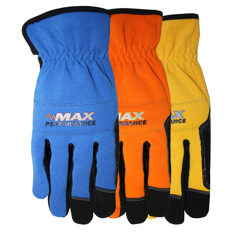 MIDWEST QUALITY GLOVES INC, MidWest Quality Gloves Max Performance L Synthetic/Spandex Assorted Gloves