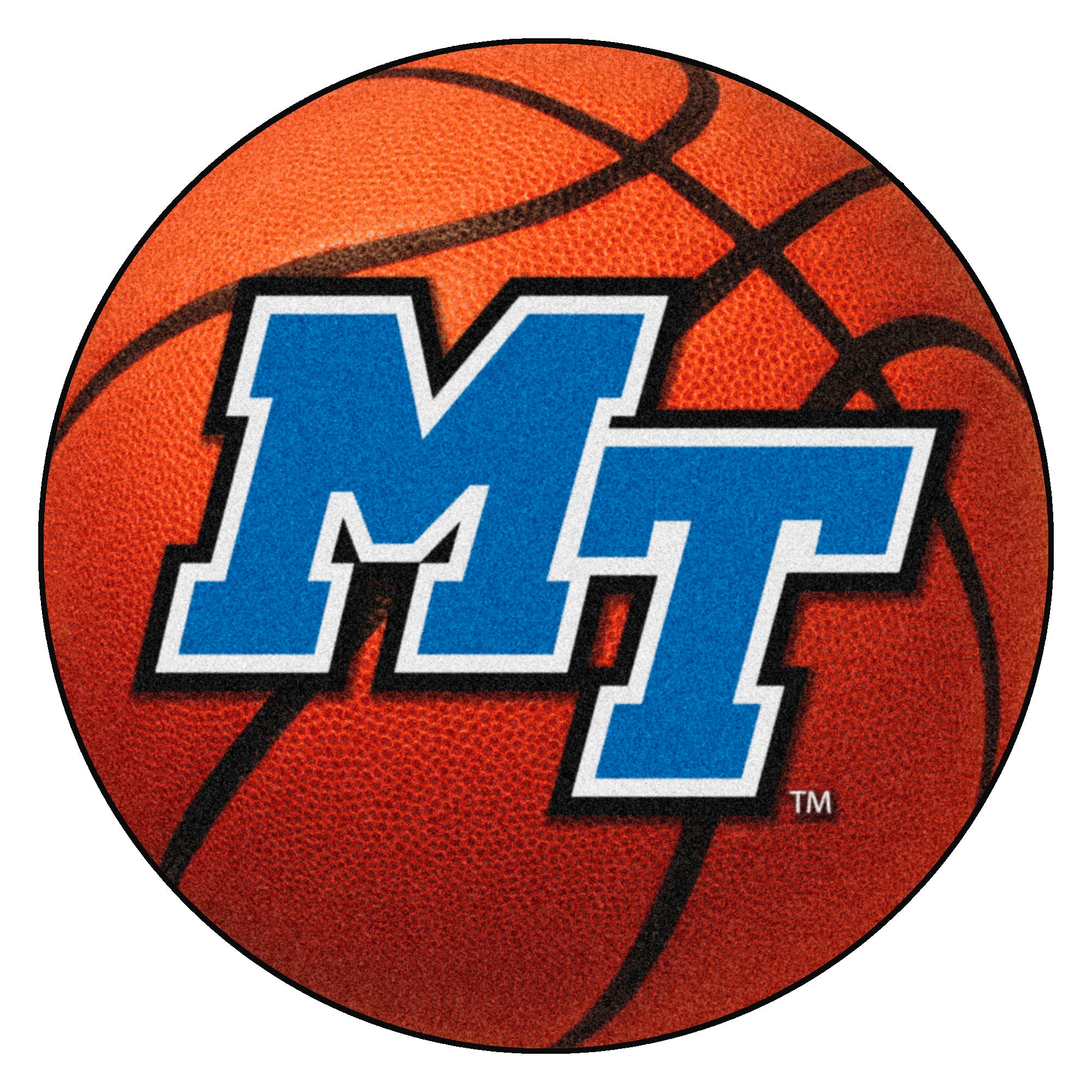 FANMATS, Middle Tennessee State University Basketball Rug - 27in. Diameter
