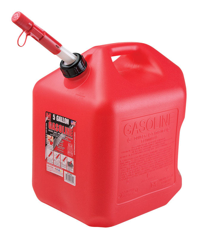 MIDWEST CAN CO, Midwest Can  Plastic  Gas Can  5 gal.