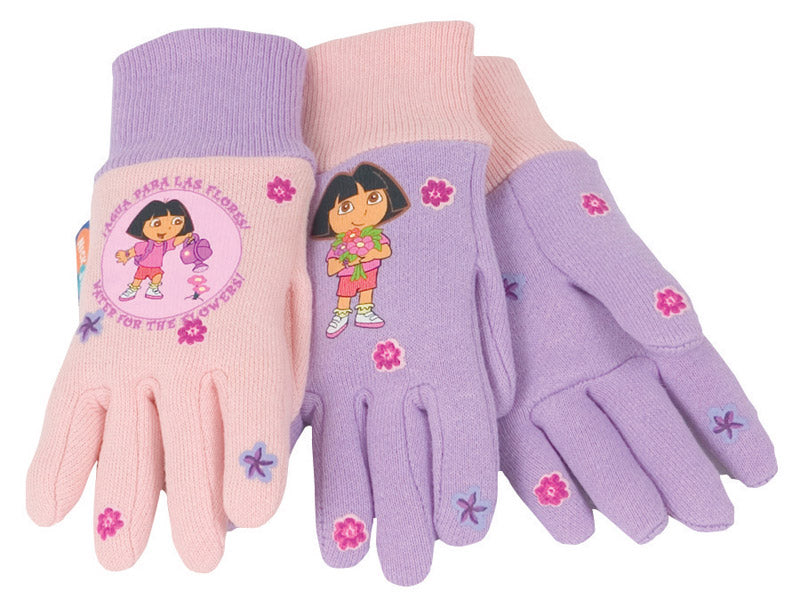 MIDWEST QUALITY GLOVES INC, Midwest Dora the Explorer Youth Jersey Cotton Pink Gloves (Pack of 12)