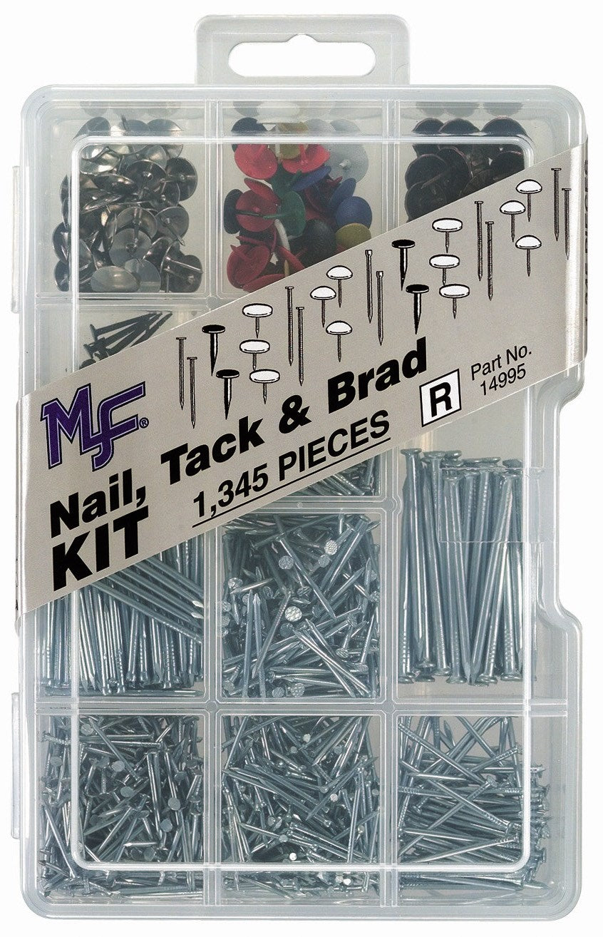 Midwest Fastener, Midwest Fastener 14995 Nail, Tack, And Brad Assortment Kit