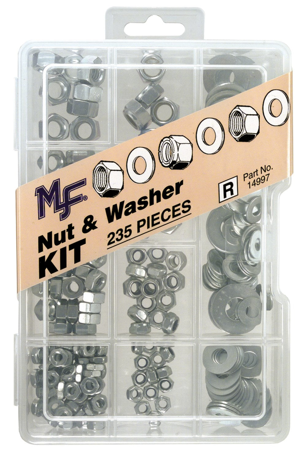 Midwest Fastener, Midwest Fastener 14997 235 Piece Nut & Washer Assortment Kit