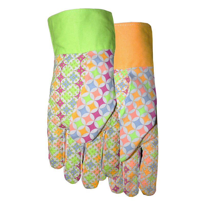 MIDWEST QUALITY GLOVES INC, Midwest Glove 510H8-L-JD-12 Ladies Floral Canvas Gripping Glove (Pack of 6)