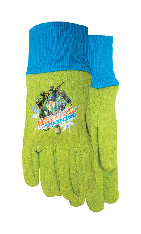 MIDWEST QUALITY GLOVES INC, Midwest Ninja Turtle Youth Jersey Cotton Garden Green Gloves (Pack of 12)